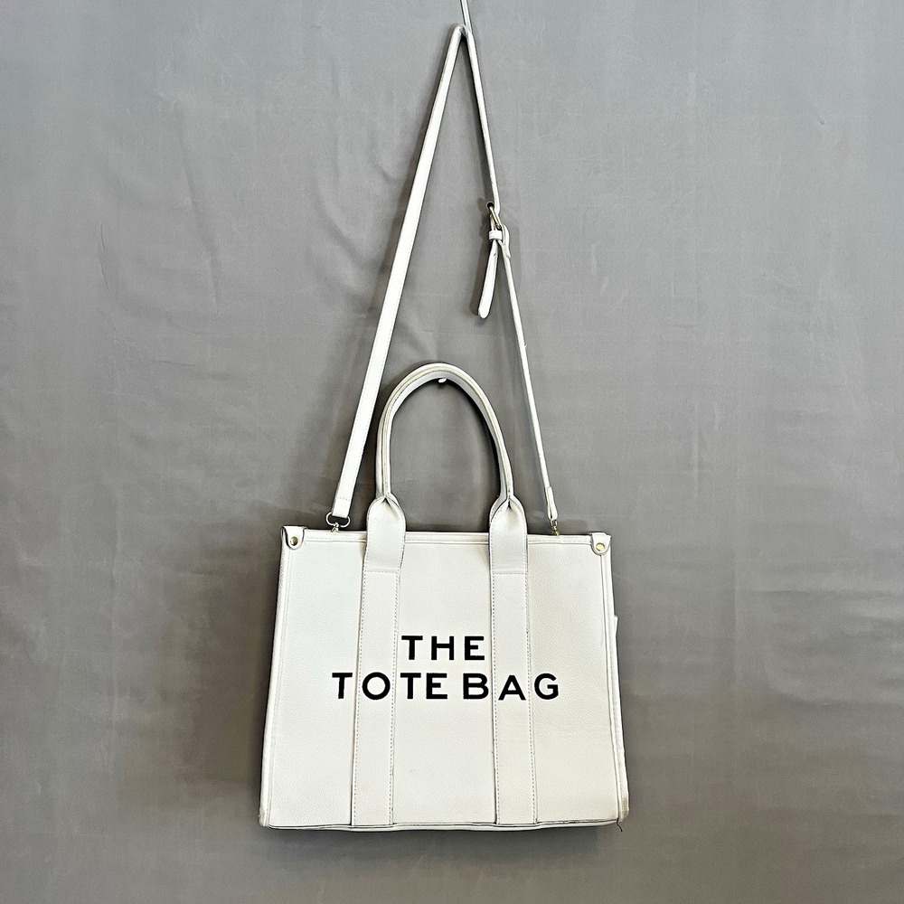 The Totebag Crossbody Bag‎ Tote White Vegan Leather Black Type - Picture 4 of 12